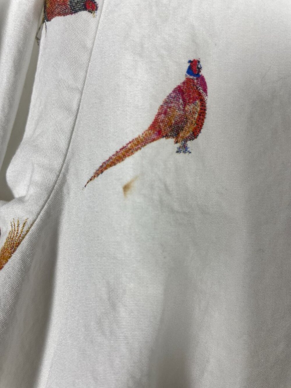 RY Women's Cotton Pheasant Print Henley Shirt Wistow Size: 14 - Picture 3 of 5